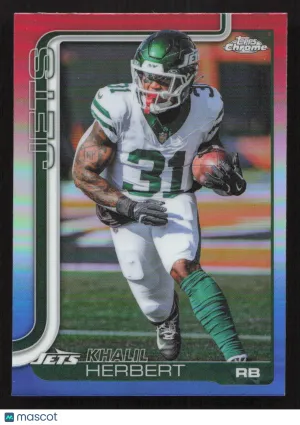 2025 Topps Chrome Khalil Herbert #131 Red White and Blue Refractor