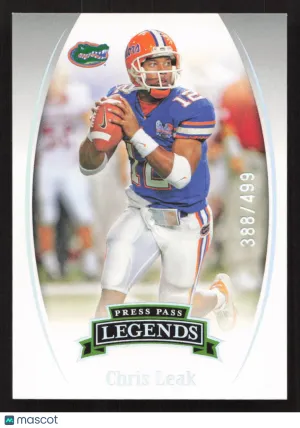 2007 Press Pass Legends Chris Leak #S-14 Silver SN