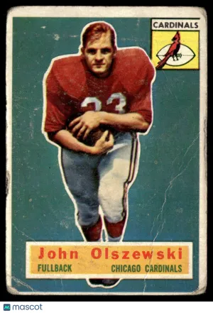 1956 Topps Football Card John Olszewski Chicago Cardinals #106 Very Good