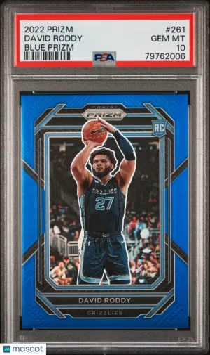 2022 Panini Prizm David Roddy Blue PSA 10