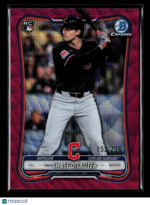 2026 Bowman Chrome Chase DeLauter #24 Pink Refractor RC 152/299