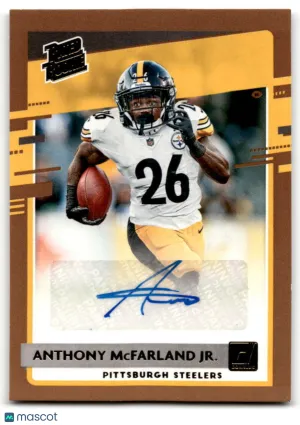 2020 Donruss Anthony McFarland Jr. #341 Rookie,Autograph Pittsburgh Steelers