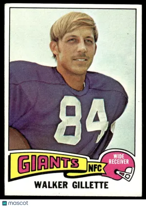 1975 Football Walker Gillette #336