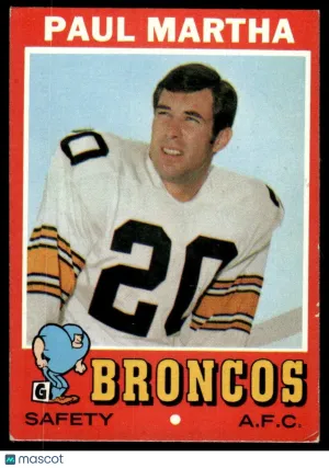 1971 Football Paul Martha #38