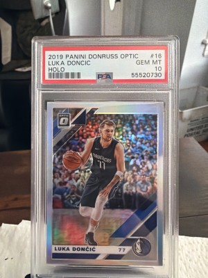 2019 Panini Donruss Optic Luka Doncic Holo PSA 10 front