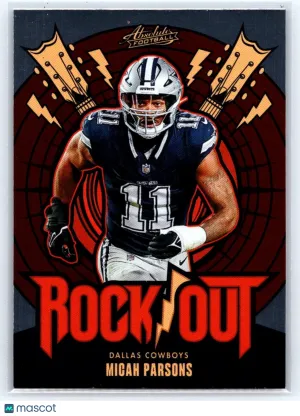 2024 Panini Absolute Micah Parsons #RO-MPS Rock Out Dallas Cowboys