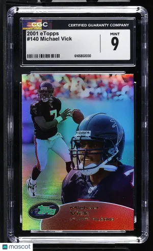 2001 Etopps Michael Vick Rookie #140 CGC 9 Atlanta Falcons