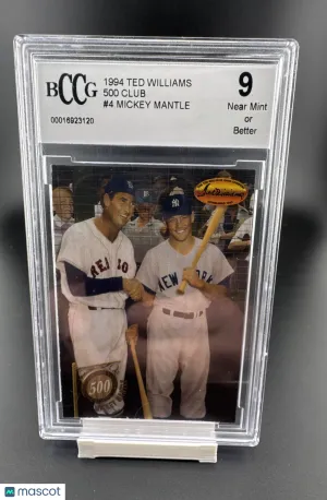 1994 Ted Williams Card Company Ted Williams Mickey Mantle #5C4 [Base] Insert BGS 9