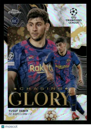 2021-22 Topps Chrome UEFA Champions League Yusuf Demir #CG-16 Chasing Glory