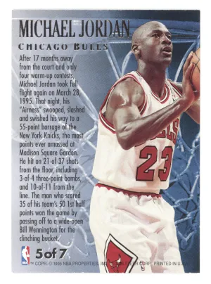1995 Fleer Ultra Fabulous Fifties Michael Jordan #5 back