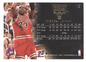 1995 Flair Michael Jordan #15 back