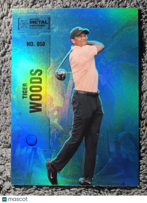 2022 SkyBox Metal Universe Champions #050 Tiger Woods Aqua