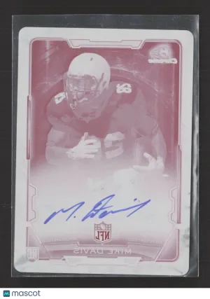 2015 Bowman Chrome Football Magenta Printing Plate Auto Mike Davis RCRA-MDA