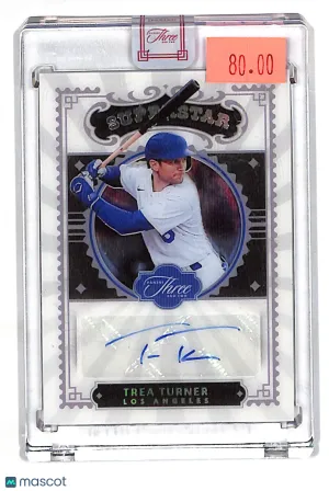 2022 Panini Three and Two Baseball Trea Turner Superstar Autograph /20 #SS-TT Los Angeles Dodgers