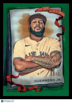 2026 Topps Allen & Ginter Vladimir Guerrero Jr. #57 Chrome Green Refractor SN