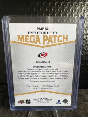 Jacob Slavin Premier Mega Patch /3 back