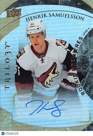 2015-16 Upper Deck Trilogy Henrik Samuelsson Rookie Premieres Level Autograph /499 #135 Arizona Coyotes
