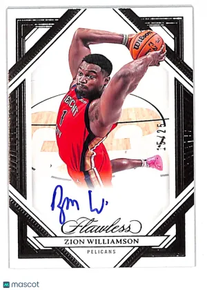 2023-24 Panini Flawless Zion Williamson Autograph /25 #FFS-ZWL New Orleans Pelicans