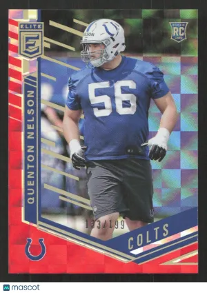 2018 Donruss Elite Quenton Nelson #132 Red SN,RC