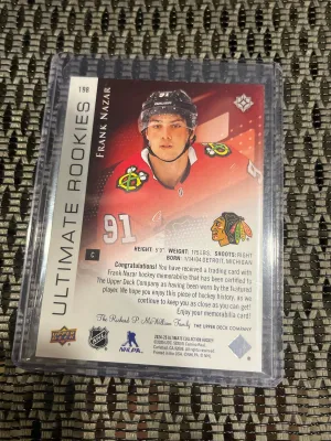 2024 Frank Nazar Ultimate Rookies Patch /499 back
