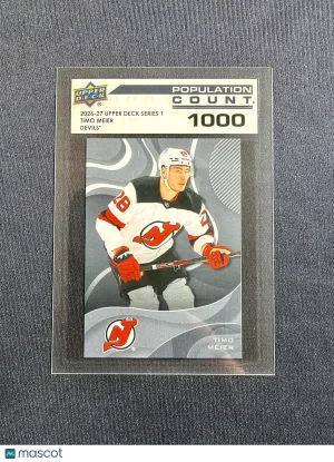 2026-27 Upper Deck Series 1 Timo Meier #PC-8 Population Count 1000 /1000