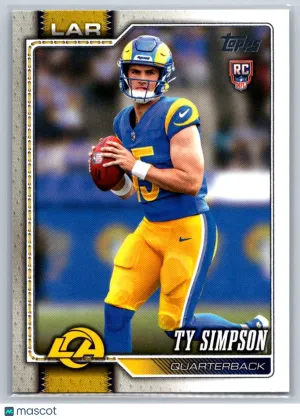 2026 Topps Flagship 302 Ty Simpson RC Los Angeles Rams