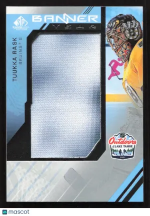 2021-22 SP Game Used Tuukka Rask #BYLT-TR 2021 NHL Lake Tahoe Games Banner Year Relics MEM