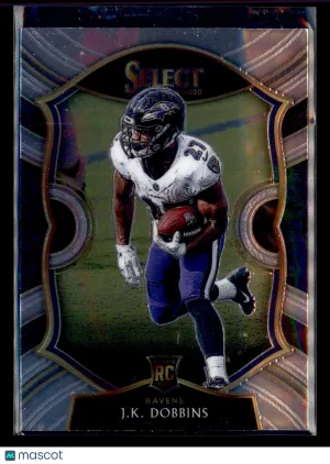 2020 Panini Select J.K. Dobbins #52 Silver Prizm RC