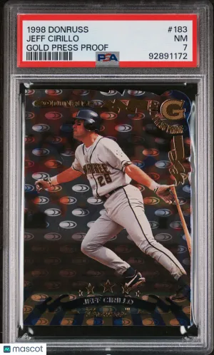 1998 Donruss Jeff Cirillo #183 Gold Press Proof PSA 7