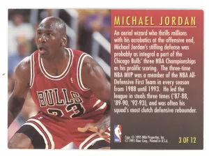 1995 Fleer Total D Michael Jordan #3 back