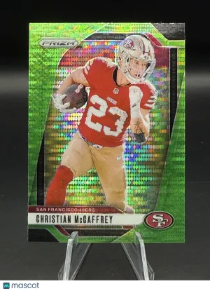 Christian McCaffrey 2024 Prizm NFL #250 Green Pulsar - San Francisco 49ers