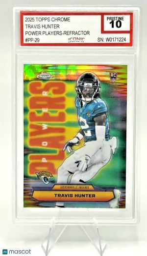 2025 Topps Chrome Travis Hunter Power Players Refractor PP-29 Iconic Pristine 10