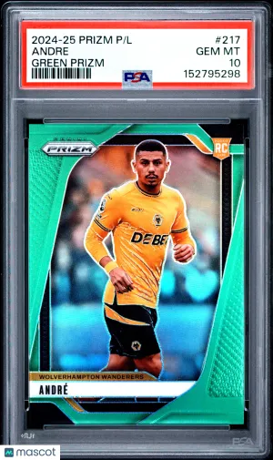 2024-25 Panini Prizm Premier League Andre #217 Green /5 PSA 10