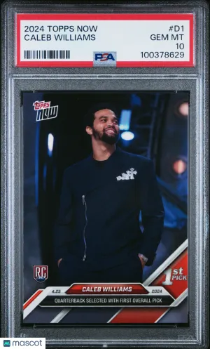 2024 Topps Now Caleb Williams #D1 Rookie PSA 10