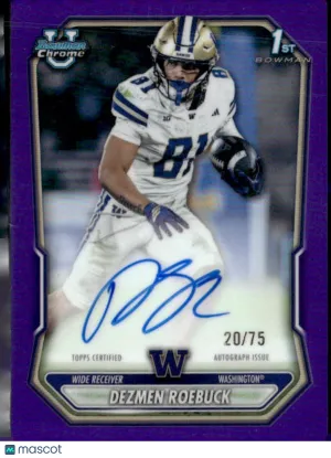 2026 Bowman #BCPA-ROE Dezmen Roebuck Chr Prospect Auto Purple Refractor #20/75