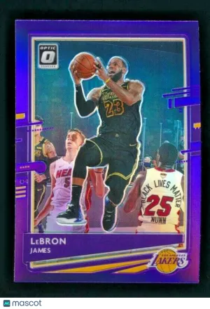 2020-21 Panini Donruss Optic LeBron James #13 Purple Prizm Parallel/Variety