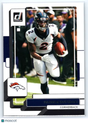 2022 Donruss Patrick Surtain II #270 Denver Broncos