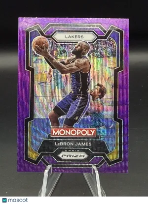 LeBron James 2023-24 Prizm Monopoly #40 Purple Wave - Los Angeles Lakers
