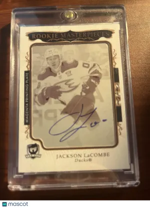 2023-24 The Cup Printing Plates Auto Magenta Jackson LaCombe RC ROOKIE 1/1