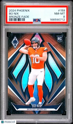 2024 Panini Phoenix Bo Nix #159 Bronze Fade front