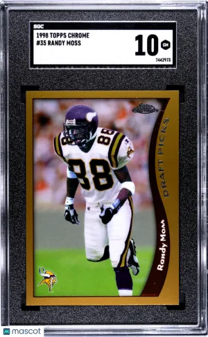 1998 Topps Chrome Randy Moss #35 SGC 10 POP 79