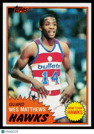1981 Topps Wes Matthews #69