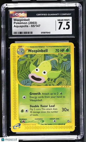 Weepinbell 2003 Pokemon Aquapolis CGC 7.5 #65/147