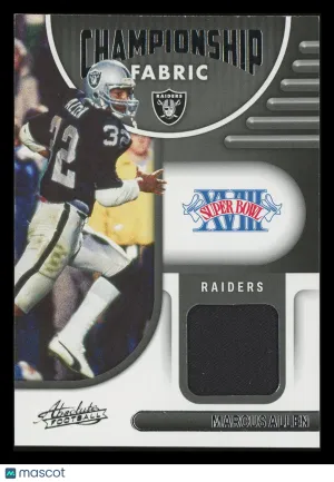 Marcus Allen 2022 Panini Absolute Championship Fabric #CF-15 HOF Memorabilia Los Angeles Raiders