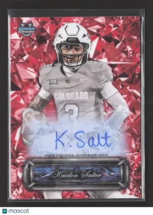 2025 Bowman U Chrome Sapphire Selections Red 1/5 Auto Kaidon Salter #SS-KS