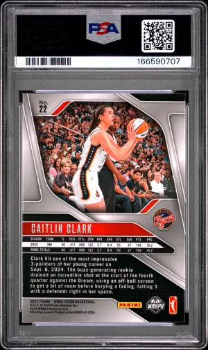 2024 Panini Prizm WNBA Caitlin Clark #22 back