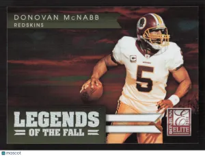 2011 Donruss Elite Donovan McNabb #6 Legends of the Fall Gold SN