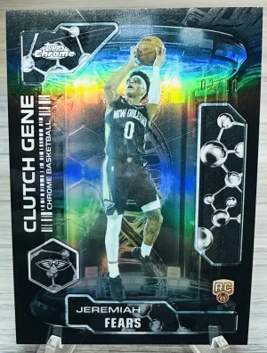 2025-26 Topps Chrome Update Jeremiah Fears #CG-17  Clutch Gene - Black /10 front
