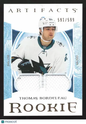 2022-23 Upper Deck Artifacts Thomas Bordeleau #178 Material Gold SN,MEM