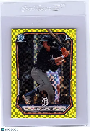 2026 Topps Bowman Chrome Jude Warwick #BCP-58 Yellow Geometric Refractor /75